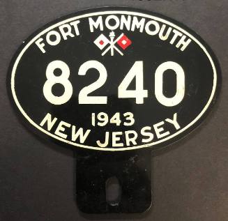 Fort Monmouth Automobile Tag