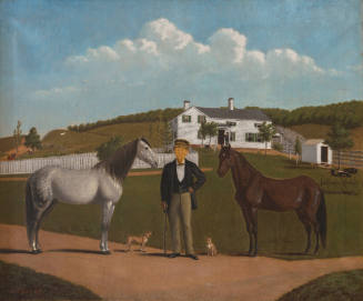 The Crawford House with Horses Lady Blanch and Little Fan