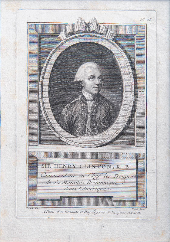 Sir Henry Clinton, K.B., Commandant en Chef les Troupes de la Majeste Britannique dans l'Amerique